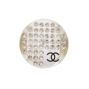 CHANEL Vintage White Logo Ring
